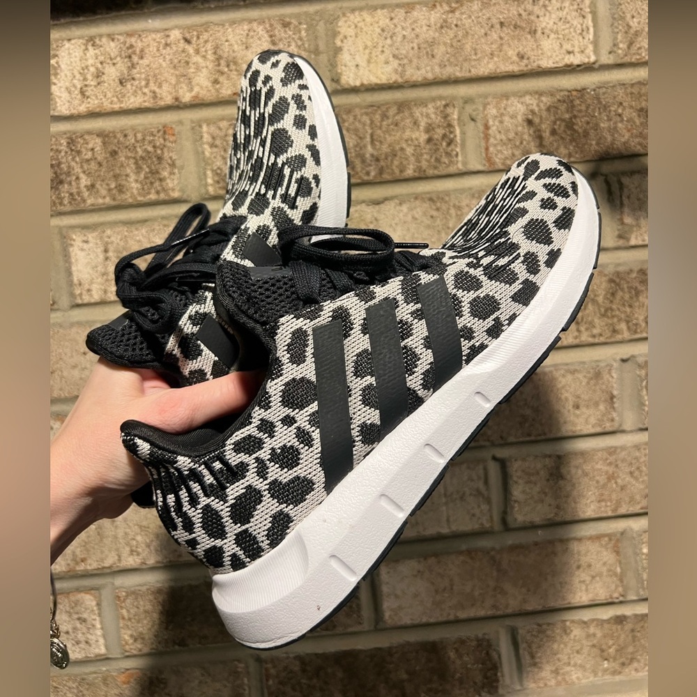 Adidas Swift Run Leopard Print Running Shoes